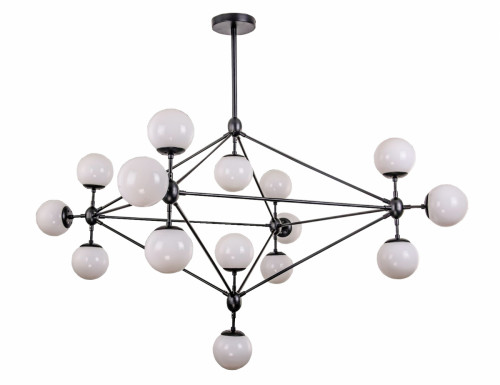 люстра modo 15 black+white черная, белые плафоны во Владикавказе