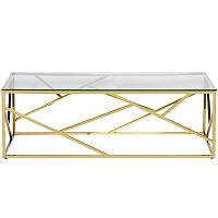 стол журнальный h-bridge gold 120*60*40см золотой во Владикавказе