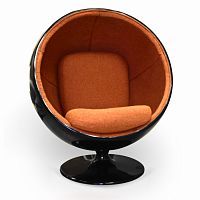 кресло ball chair черно-коричневое во Владикавказе