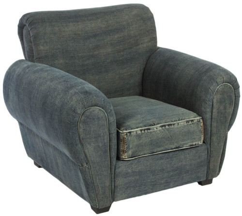 кресло san francisco denim armchair серое во Владикавказе