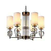 люстра felton 6 от delight collection белая/прозрачная/латунь во Владикавказе