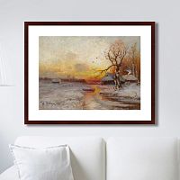 картина: winter sunset, 1913г. во Владикавказе