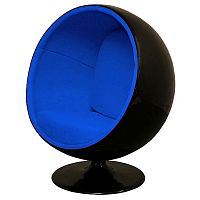 кресло eero ball chair синее с черным во Владикавказе