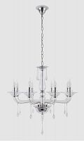 подвесная люстра crystal lux monica sp8 chrome/transparent во Владикавказе