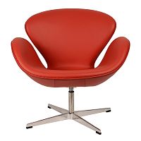 кресло arne jacobsen style swan chair красное во Владикавказе