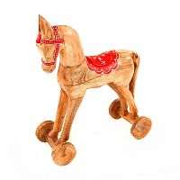 украшение новогоднее лошадка на колесах christmas horse, 40х30х13 см во Владикавказе